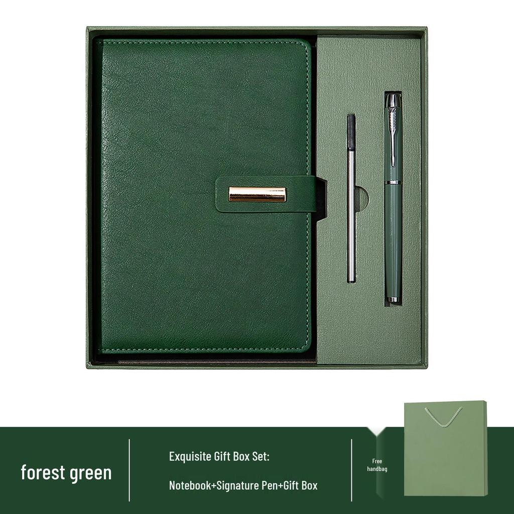 Luxury Business Notebook & Thermos Cup Set - Customizable Logo for Office Souvenirs