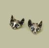 Marca - Elegantes brincos de osso de orelha de gato com estilo vintage personalizado
