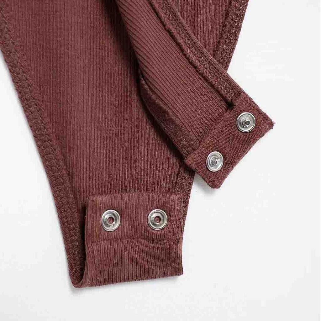 Skinny Ribbed Bodysuits for Women, O Neck, Straps, Snap-Button, Female Playsuits, Sexy Fashion