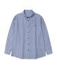 AMES-WORLDWIDE Over Fit Stripe Shirts Blue