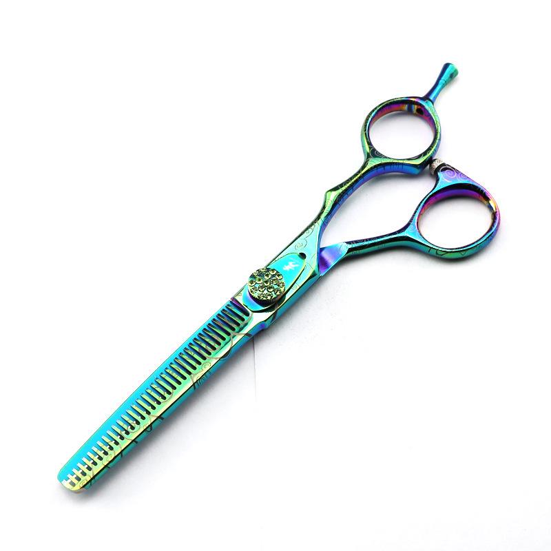 6.0" Shenxingzhe LDG12 Green Damascus Barber & Thinning Shears