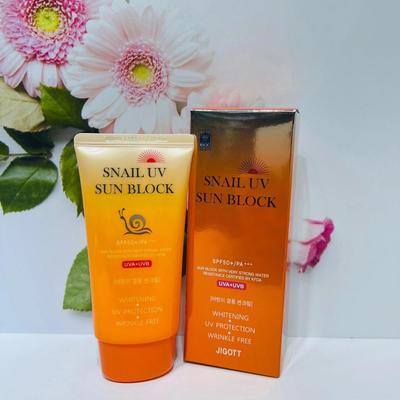 SNAIL UV SUN BLOCK CREAM SPF50 PA+++,  Kbeauty, Korean Cosmetics, Sample