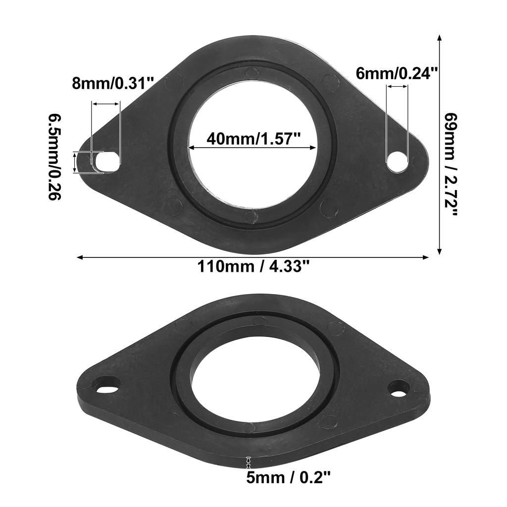 2 X AUTOHAUX Car Tweeter Speaker Mounting Adapter Bracket Ring for Toyota Subaru Compatible Lexus Plastic Black