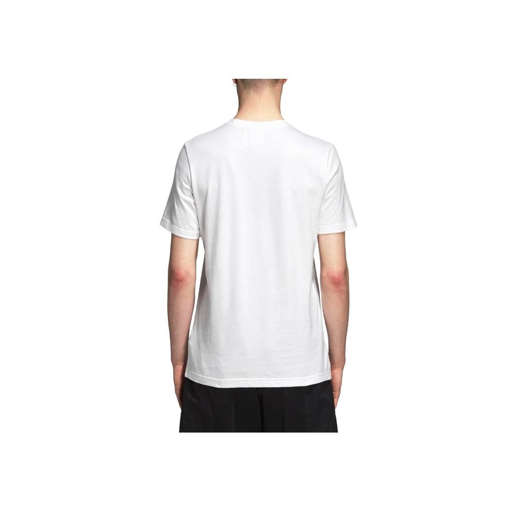 adidas Originals Trefoil Blue Logo Print Short Sleeve T-Shirt Men Tops White DP8570