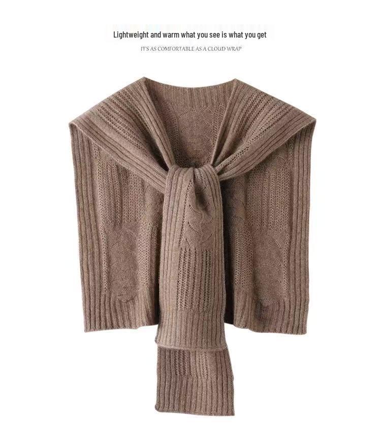 Versatile Cashmere Knit Shawl: Fashionable, Warm, Simple for Spring & Autumn