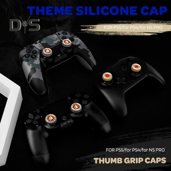 

4 шт. чехлы для аналоговых джойстиков с защитой от скольжения, беспроводные контроллеры, игровой пульт, колпачок для джойстика, силиконовые защитные чехлы для PS5/XSX 4pcs