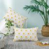 Small Daisy Embroidered Pillowcase Sun Flower Egg Flower Cotton Bottom Waist Pillowcase Ins Style Living Room Sofa Pillow
