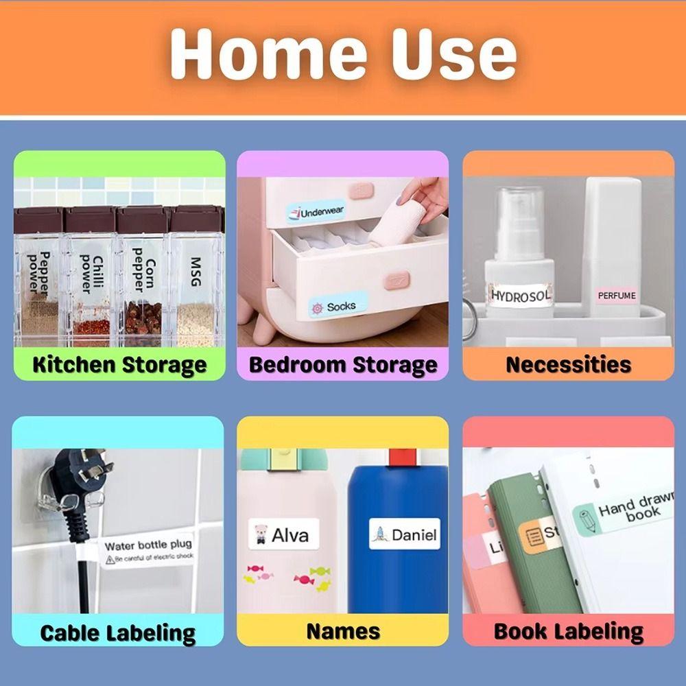 65Pcs/Roll Self Adhesive Cable Laber Paper Waterproof Smart Identification Fiber Tag Portable D110 Thermal Cable Sticker