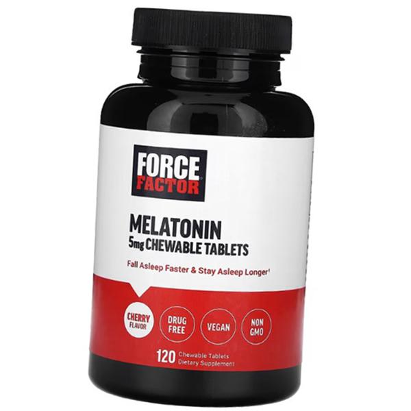 Melatonin for Sleep, Melatonin 5 Chewable, Force Factor  120tabs Cherry (72641013)