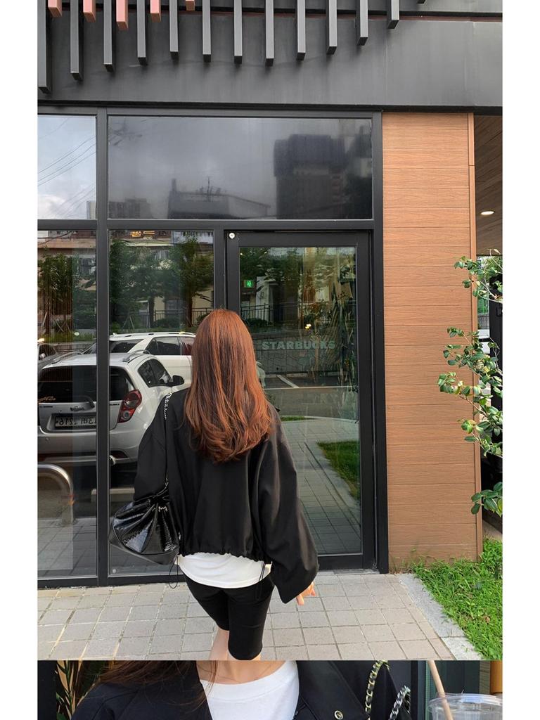 Women's Casual Stand Collar Jacket - Lightweight Solid Color for Spring/Autumn