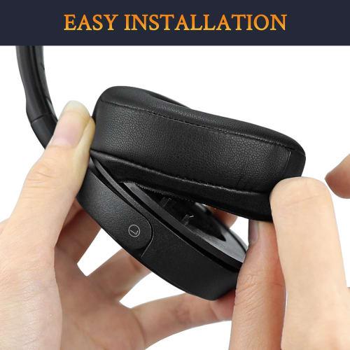 SOULWIT 70mm Protein Leather Replacement Ear Pads for Sony WH-CH500/CH510/CH520, MDR-ZX100/ZX110/ZX110NC/ZX220/XB200/ZX300/ZX330BT, MDR-V100/V150/V200