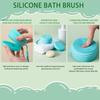 Silicone Body Brush, Exfoliating Bath Brush, Silicone Body Brush (can Carry Soap), Shower Massage Foam Bath Brush, Back Brush Shower (blue + Pink)