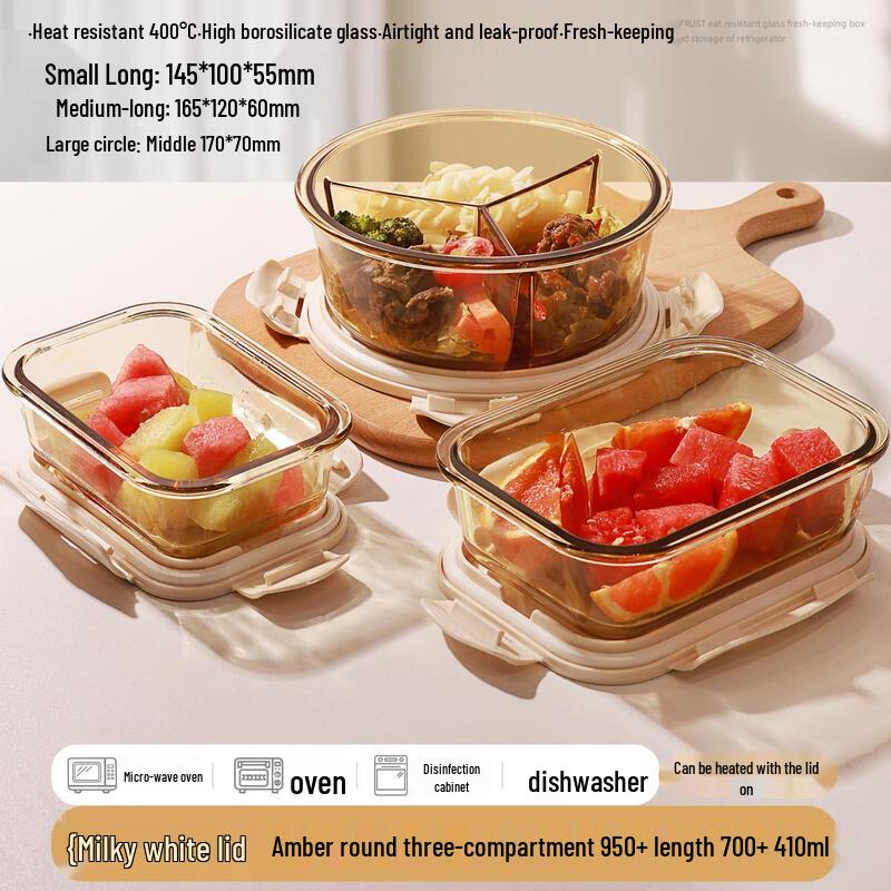Sichun Aesthetic Heat-Resistant Glass Lunch Box Set