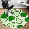 1pc Cactus Pattern Office Round Area Rug, Indoor Mat Suitable For Office, Under Office Chairs Bedroom Living Room Home Decor, Room Deco