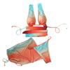 Women's Colorful Three-Piece Bikini Sexy Cross Strap With Chest Pads Without Steel Bra Swimsuit