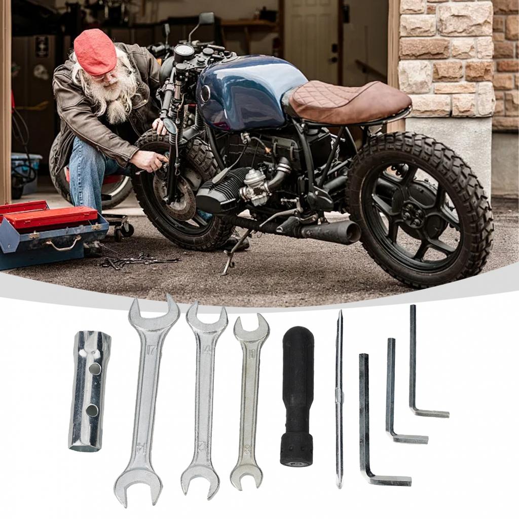 Motorcycle Tool Kit Tool Conveniently 1*storage Bag 8*tools Aluminum Alloy