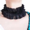 Mujeres Renacimiento Isabelino Malla Volante Falso Cuello Vintage Pequeño Cuello Gorguera Lazos Desmontable Gargantillas Chal Envolvente