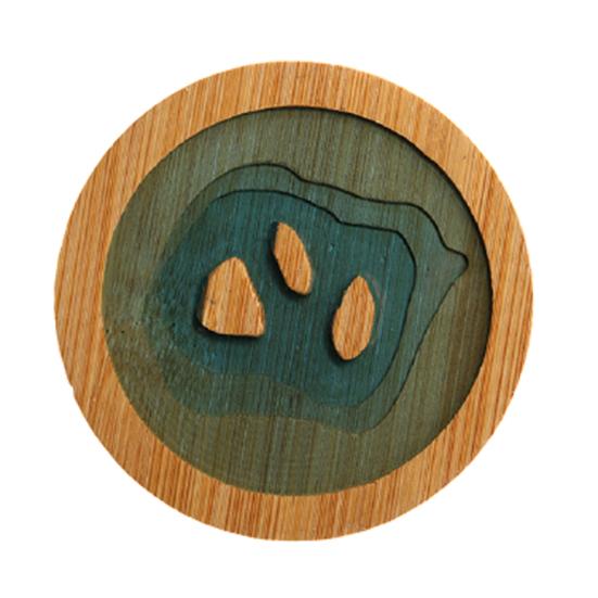 Podložka z epoxidové pryskyřice Krajina Průhledný držák bambusové izolace Coaster Cup Mat