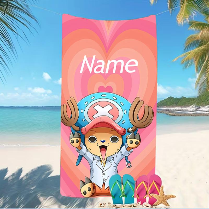 Customizable personalized beach towels One Piece Chopper themed designs.Suitable for the beach, yoga, sports;ideal as beach accessories