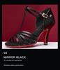 Wubai Ballet T-Strap Satin Latin Dance Shoes for Women - Medium Heel, Soft Sole, Genuine Leather Ballroom Cha