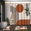 4Pcs Waterproof Shower Curtain Set Bathroom Curtain with Entrance Doormat Toilet Seat Cover Rug Anti-Slip Floor Mat Bath Decor