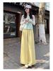 High Waist Korean Style Lace Trim Straight Leg Pants for Women - Summer Casual, Loose Fit, Versatile Cropped Design