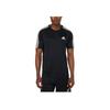 Adidas Striped Print Slim Fit Crewneck Tee Men Tops Black H28925