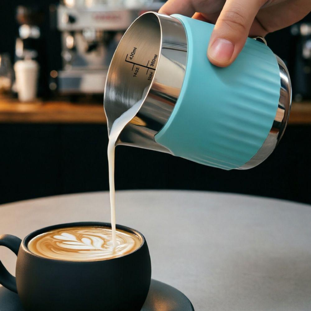 304 Stainless Steel Milk Frothing Pitcher Anti‑scald Latte Art Milk Frother Jug Kitchen