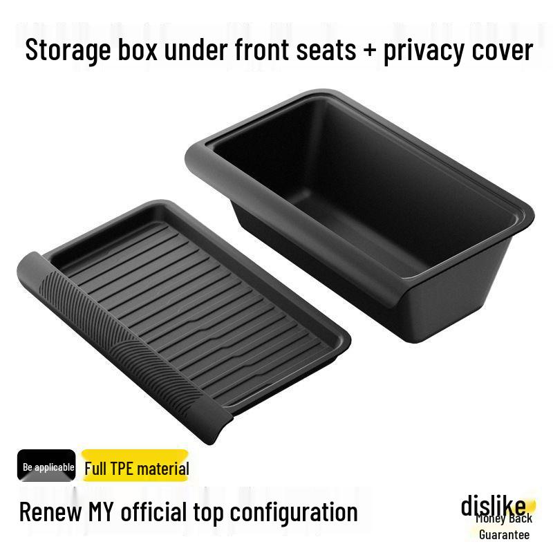 Tesla Model Y Überarbeiteter Stauraum unter dem Sitz und Organizer für die Mittelkonsole