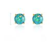 PAG&MAG S925 Silver Opal Earrings for Women - Stylish Korean Round Four-Claw Design