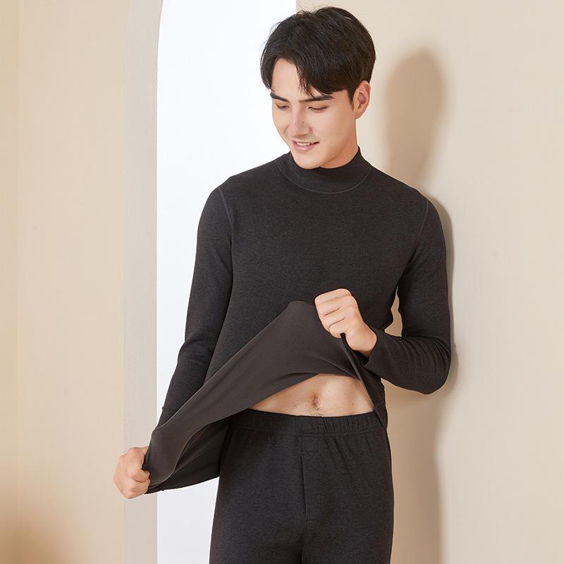 

Комплект мужского термобелья осень/зима 2024 года - мягкий бархатный хлопок, средняя степень утепления XL темно серый