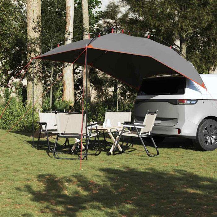 VidaXL Car Tent Grey and Orange Waterproof, Tent, Garden Tent, Outdoor Shelter, Camping Tent, Shelter of 4009529