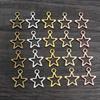 100pcs Charms Star Heart Pendants Antique Pendant fit,Vintage Tibetan Bronze Gold Silver color,DIY For Bracelet Necklace