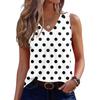 Canottiere da donna Senza maniche Vestibilità ampia Top Scollo a V Camicie plissettate T-shirt basiche