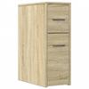 VidaXL Armoire de salle de bain étroite avec roulettes chêne sonoma, armoire de salle de bain haute, rangement de salle de 855279