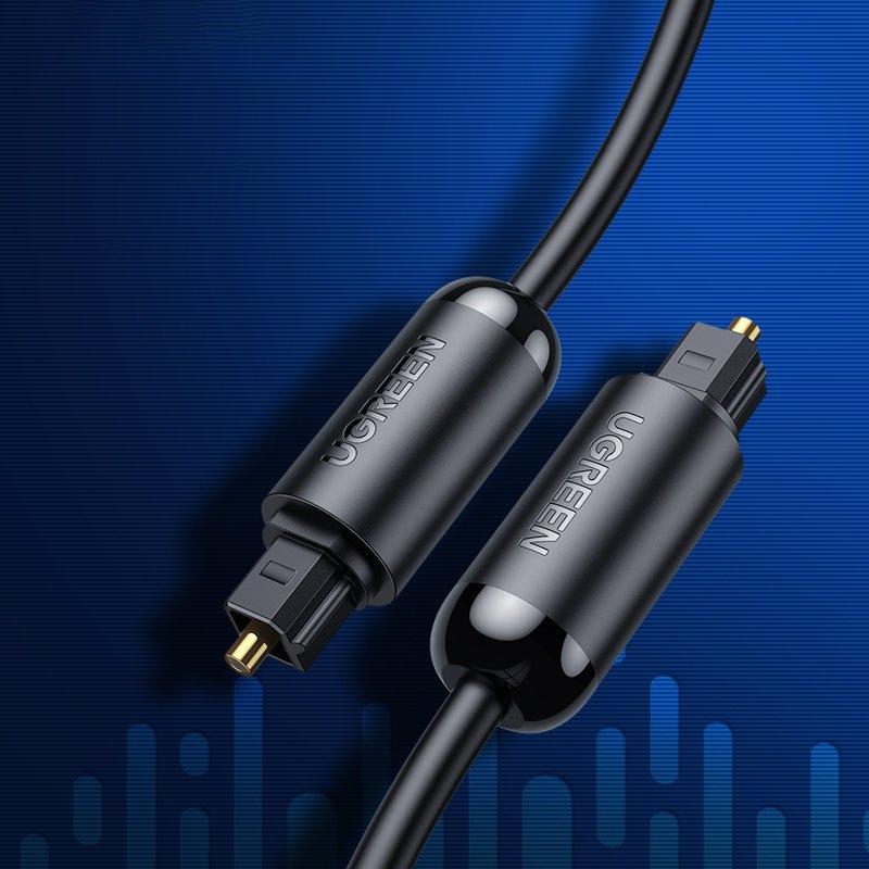 Ugreen 1.5m Toslink Optical Digital Audio Cable - Premium Black Finish