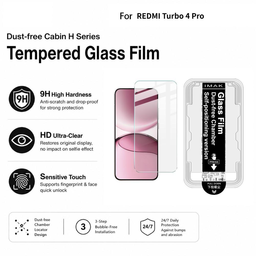 For Xiaomi Redmi Note 14 14S 13 Turbo 3 4 Pro 5G IMAK H Tempered Glass Film Chamber Locator