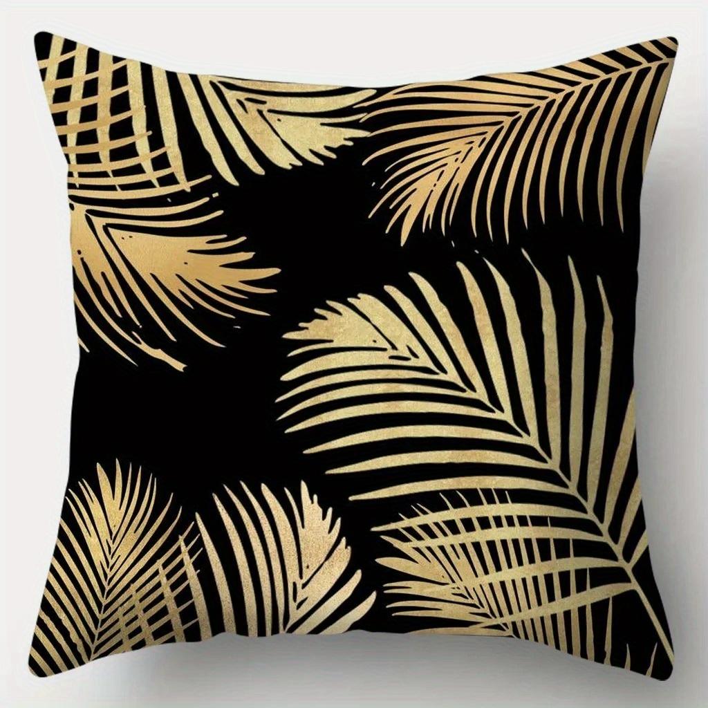 Home Decor Gold Accent Geometric & Marble Pattern Pillows Pattern Cushion Cover Suitable for Sofa Bedroom Car Pillow Cover