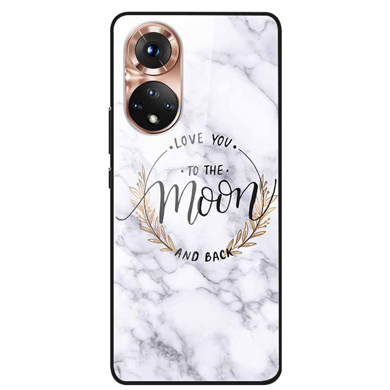 For Honor 50 Case Marble Tempered Glass Back Cover Hard Case For Huawei Honor 50 Pro Phone Cases NTH-AN00 NTH-NX9 Fundas Coque