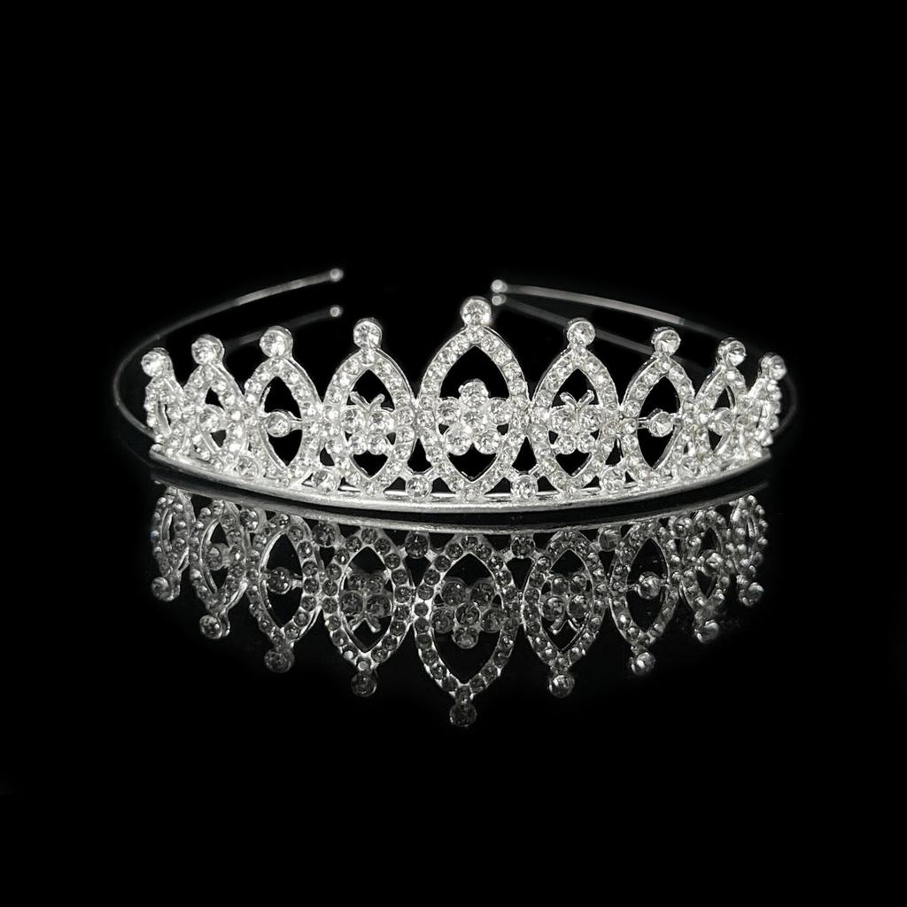 Children'S Crown Headgear Adult Headband Dance Stage Performance Rhinestones Crystal For Girls And Baby Hosts