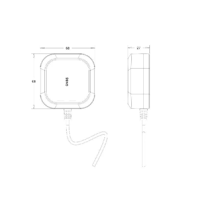 TOPGNSS AN608 high precision GNSS antenna,RTK GPS antenna,UAV-UGV High precision gain For ZED-F9P RTK antenna BEIDOU,SMA-J