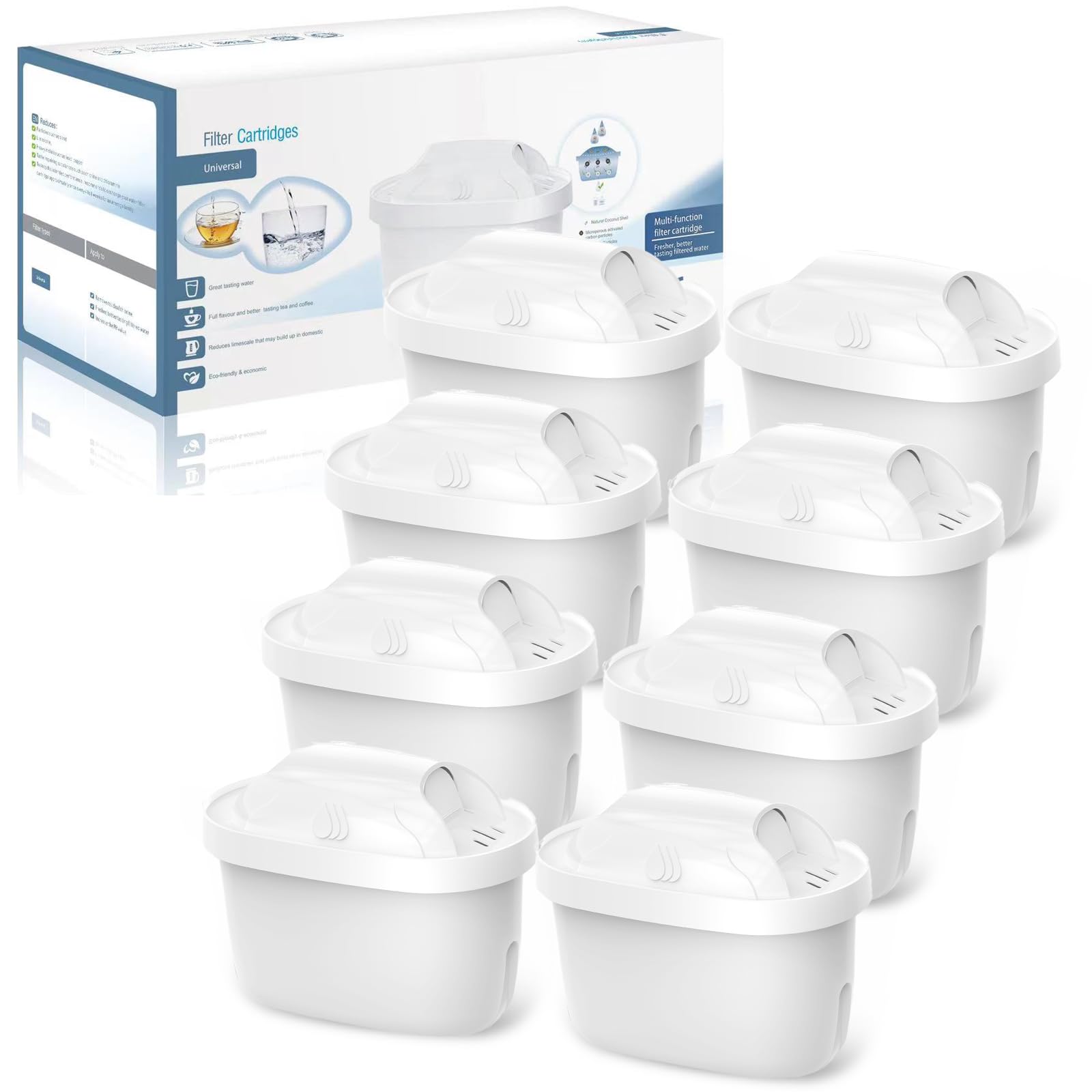 

Delippo Brita Картридж для очистки воды Горшок Сменный картридж Brita MAXTRA Фильтрующий картридж Японская спецификация Набор из 8 органических