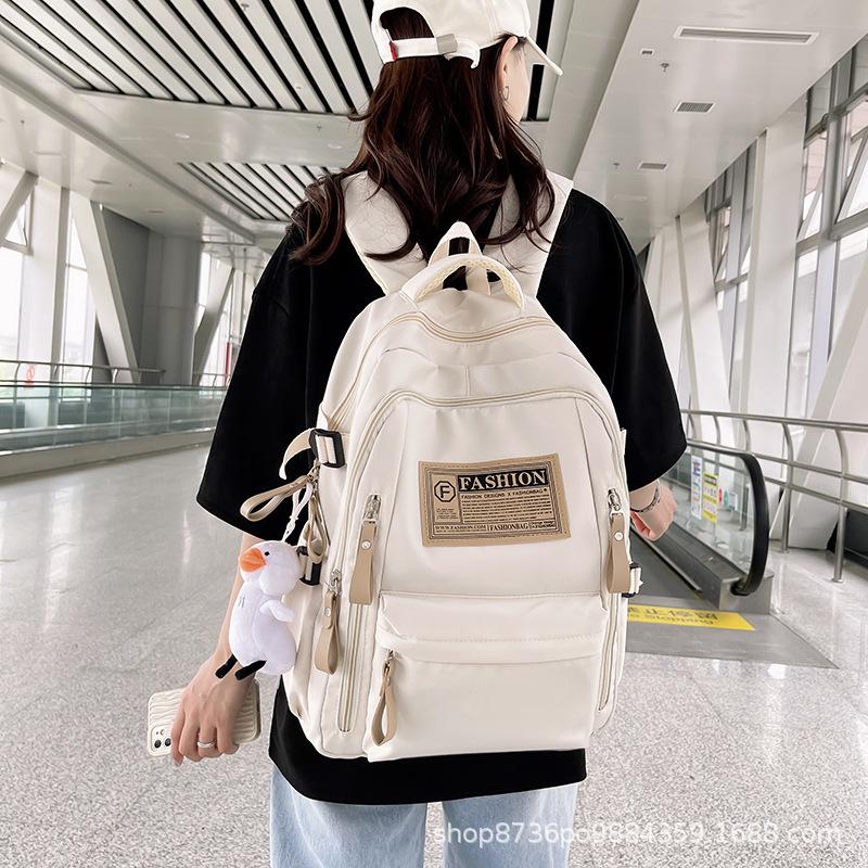 Schoolbag new Korean version large-capacity student schoolbag ins junior high school student campus backpack travel computer backpack