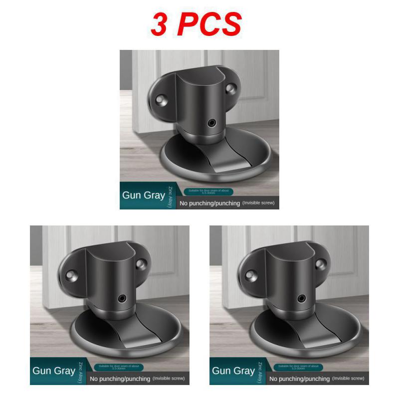 Adjustable Stainless Steel Door Stop Punch-free Strong Magnetic Anti-collision Door Stopper Invisible Bathroom Floor Door Stop
