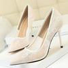 Shoes Mesh Hollow Lace Woman Pumps 2025 Spring Women Heels Sexy Party Shoes Thin Stiletto Heels Women Shoes 6 Colour