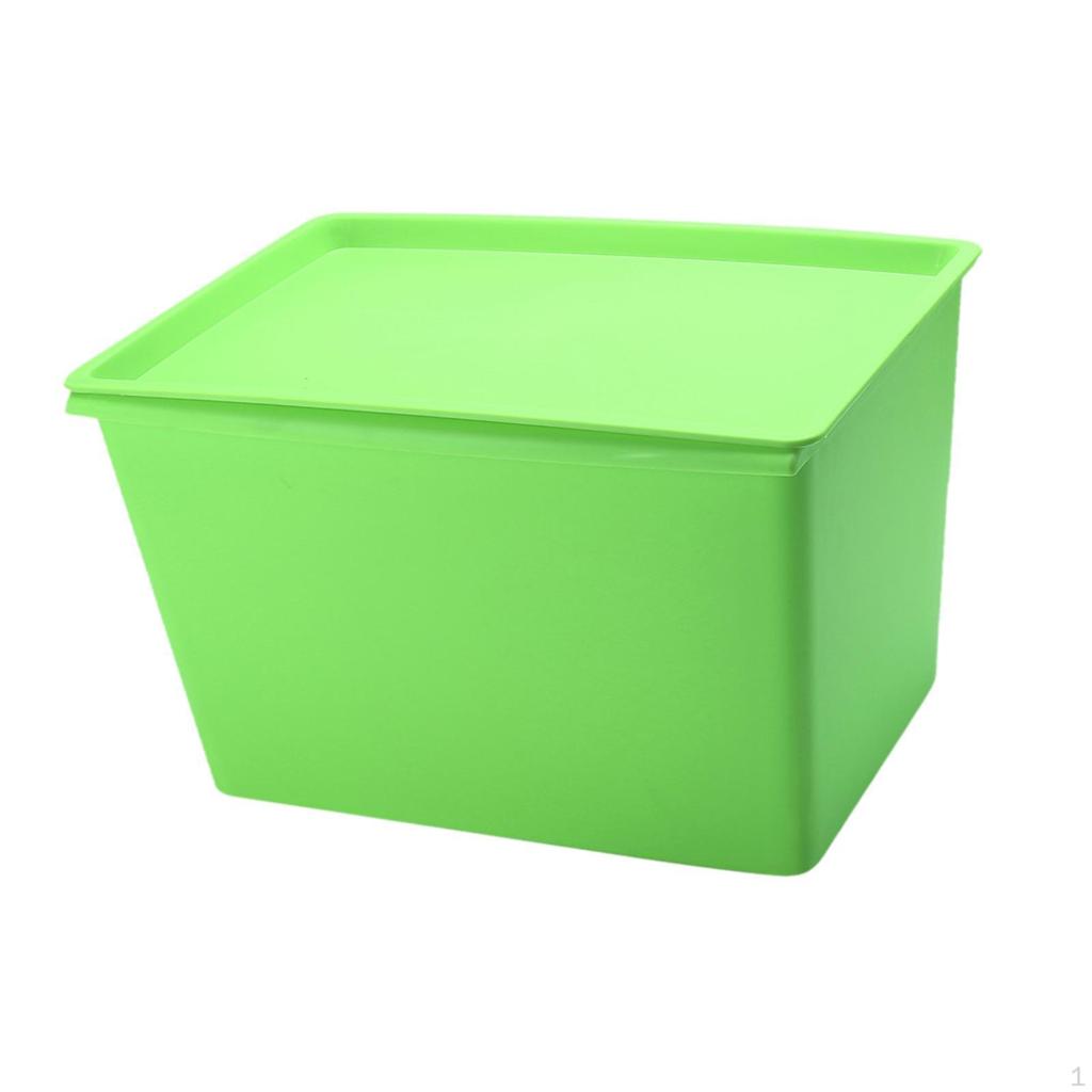 Storage Bin Closet Garage Organizer Box Stackable Lidded Baby Clothes Case for