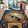 Real Madrid Football Pattern Rug, Indoor/Outdoor Mat, for Picnic, Gameroom, Bedroom, Office, Living Room, Home Decor Carpet, Birthday Gift