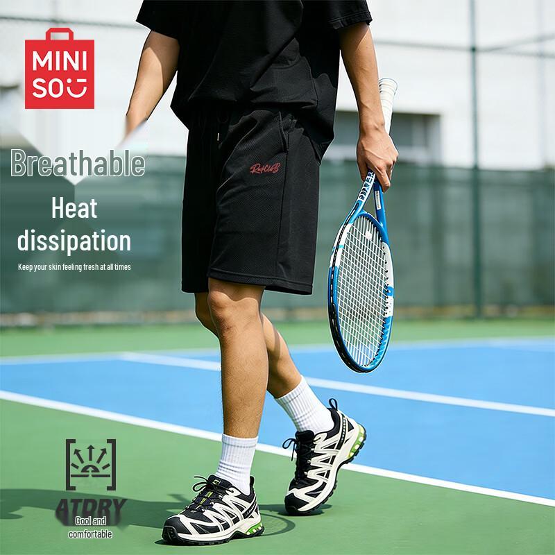 MINISO Men s Breathable Mesh Casual Beach Shorts L