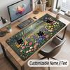 Cat Theme Customized Mouse Pad Personalized Print Name Text Desk Mat For Home Office Table Decor