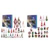 24pcs Christmas Day Gnome Countdown Advent Calendar Diorama Figures Christmas Holiday Advent Calendar Gifts For Children